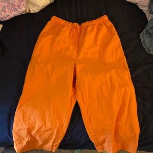 Orange cropped pants